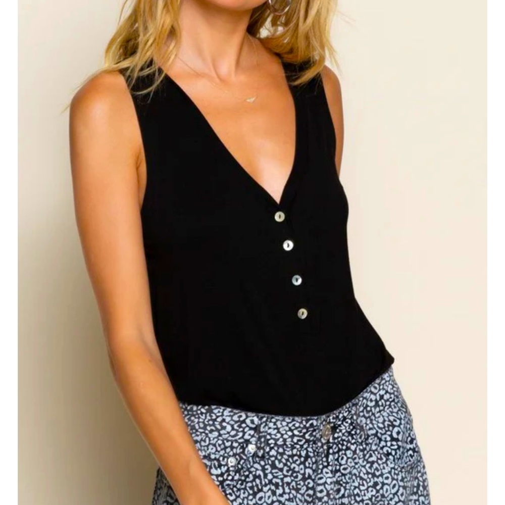 POL Basic Knit Top - Black
